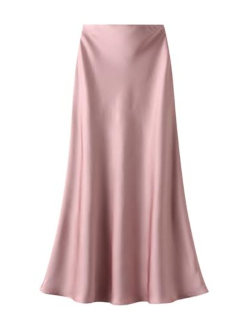 Women's Satin Midi Skirt Mermaid High Waist Long Bodycon